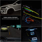 Reflective Stickers for Bicycle, Color Reflective Tape, Self-Adhesive Safety Tape, Waterproof Warning Tape (1cm*8m)