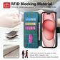 New Magnetic Two-in-one Separation Structure Mobile Phone Case - Card Holder RFID Anti-theft Brush - Suitable for iPhone Mobile Phone Case Gr Green iPhone 15