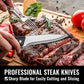 Stainless Steel Cutlery Set for 8 People with Steak Knives - 48 Pieces for Home, Kitchen, Restaurant