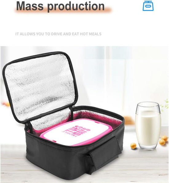 12V cooler bag for car, electric picnic bag lunch bag cooler bag foldable cooler bag for carrying picnic food - 29cmx21cmx11cm