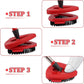 Mop Heads Replacement Scrubbing Brush Mop Head for Vileda Turbo Spin Mop, Hard Bristle Carpet Brush Cleaning Brush for Bathroom Garage Kitchen1x Brush 1x Brush Red