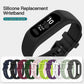 Compatible with Garmin Vivosmart 5 Wristbands, 3pcs Soft Silicone Replacement Sports Bands in Black White Blue