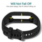 Compatible with Garmin Vivosmart 5 Wristbands, 3pcs Soft Silicone Replacement Sports Bands in Black White Blue