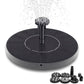 Solar Fountain 16cm Black Water Pump with Solar Panel Compatible with Garden Decor