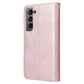 Compatible withSamsung S22 Magnetic 2-in-1 Phone Case Wallet Pink Pink Gold