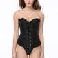 Corset MJ51 Black and Red Vest with European and American Palace Wedding Style, XS Size