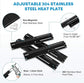 Adjustable Heat Spreaders 4pcs 30-53cm Heating Plate Set Compatible with Most Gas Grills