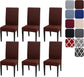 Set of 4 or 6 Chair Covers, Stretchy, Removable, Washable Chair Covers, Decorative Protectors for Hotel, Cafe -tfrf coffee 6pcs