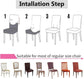 Set of 4 or 6 Chair Covers, Stretchy, Removable, Washable Chair Covers, Decorative Protectors for Hotel, Cafe -tfrf coffee 6pcs
