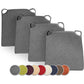 Trapezoidal Chair Cushions Set of 4 Comfortable Seat with Inner and Outer Velcro Dimensions 42cm Back 35cm Front