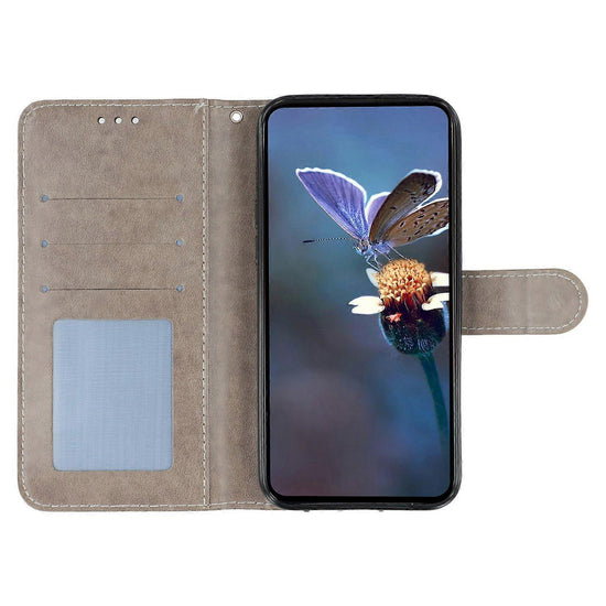 Compatible with Apple iPhone 16e Lace Flowers PU Leather Flip Wallet Case