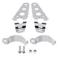 Motorcycle Headlight Mount Bracket Fork Tube Clamp Kit 35-43mm Chrome for Chopper Cafe Racer