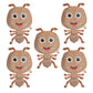 Large Ant Balloons 5 pcs Light Brown 75.00X48.00X4.00CM Animal Theme Cartoon Foil Balloons