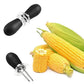 Stainless Steel Corn Forks 8 pcs Small Round Head Black Corn Rack Compatible with Grill Utensils