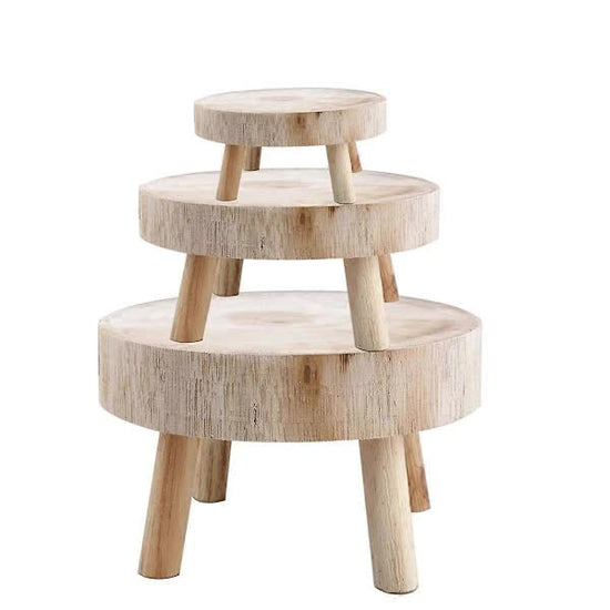 Wooden Plant Stand Bonsai Display Holder Indoor Outdoor Garden Decor