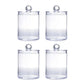 Sophisticated Crystal Glass Apothecary Jars with Removable Lids for Bathroom Vanity Organizers and Decor