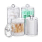 Sophisticated Crystal Glass Apothecary Jars with Removable Lids for Bathroom Vanity Organizers and Decor
