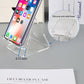 Fancial Acrylic Cell Phone Stand, Portable Phone Holder, Clear Phone Stand for Desk, Compatible with iPhone 15 14 13 12 Pro Max Mini 11 Xr Plus SE, Android Smartphone, Pad, Tablet, Desk Accessories