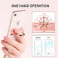 Metal Cell Phone Finger Ring Stability Holder Back Stand Collapsible Hand Grip Knob Loop Car Mount Hook Kickstand 360 for iPhone Samsung Galaxy Mobile Cute Accessories (Rose Gold)