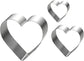Siking Stainless Steel 4 / 6 / 8 Inch Heart Cake Ring Mold Heart Cutter Pancake Mold For Mousse Cheese Cookie Salads Onigiri (Heart) H 11- 2