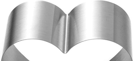 Siking Stainless Steel 4 / 6 / 8 Inch Heart Cake Ring Mold Heart Cutter Pancake Mold For Mousse Cheese Cookie Salads Onigiri (Heart) H 11- 2