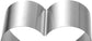 Siking Stainless Steel 4 / 6 / 8 Inch Heart Cake Ring Mold Heart Cutter Pancake Mold For Mousse Cheese Cookie Salads Onigiri (Heart) H 11- 2