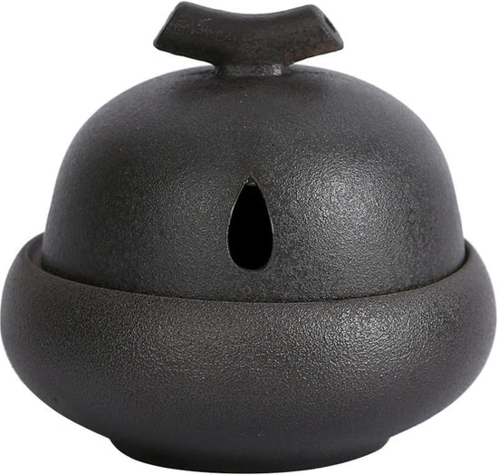 Matte Glaze Garlic Keeper for Counter Countertop Storage Ceramic Jars Garlic Holder Give it to a Friend Who Owns a Restaurant Garlic Container, Black, djdrtjtydkjtyk45154854