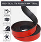 Adhesive Rubber Strips with Adhesive Backing Self Stick Neoprene Solid Rubber Sheets Rolls Strips for Gaskets Pads Seals Crafts Protection (1" Wide x 1/8" Thick x 10&