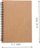 2 Pcs blank Spiral Notebooks, blank page notebook Wirebound Notepads 100 Pages (50 Sheets), 8.25" x 5.7"