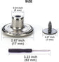 15 Sets Replacement Jeans Buttons, 17mm No-Sew Nailess Removable Metal Jeans Button Replacement Repair Combo Thread Rivets and Screwdrivers