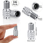 16 Pack Double Valve Stem Cap Inflate Tire Valve Caps Flow Through Tires Cap for High Pressure Truck Car RV Semi Bus Tires
