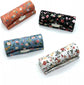 4 Pcs Ladies Floral Lipstick Case Holder with Mirror, Cosmetic Storage Kit Makeup Travel Cases Organizer Bag for Purse