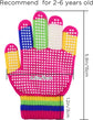 6 Pairs Kids Anti-Skid Magic Gloves, Multicolor Winter Warm Full Finger Mittens Stretchy Knitted Gloves for Kids Boys and Girls