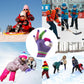 6 Pairs Kids Anti-Skid Magic Gloves, Multicolor Winter Warm Full Finger Mittens Stretchy Knitted Gloves for Kids Boys and Girls