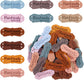 SAVITA 50 x Handmade Leather Labels with Microfibre Woven Leather Labels with Love Hearts for Crafts, Knitting, Handbags, Clothes (10 Colours)