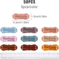 SAVITA 50 x Handmade Leather Labels with Microfibre Woven Leather Labels with Love Hearts for Crafts, Knitting, Handbags, Clothes (10 Colours)