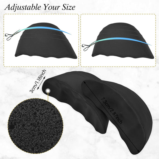 Shoe Filler Insert, Shoe Filler for Shoes Too Big, Toe Cushion Fillers Make Shoes Fit, Shoe Filler for Loose Shoe, Prevent Heel Sliping, One Size Fits Shoe Inserts for Women and Men (Blcak, 3 Pairs)