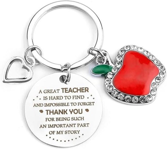 Personalized Teacher Appreciation Keychain, Thank You Gifts for Teachers