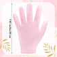 2 Pairs Silicone Gloves for Dry Cracked, Silicone Moisturizing Gloves for Women, Hand Care Silicone Gloves, Spa Gel Gloves Hand Care After Pedicure Silicone Gloves - Pink & White