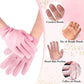 2 Pairs Silicone Gloves for Dry Cracked, Silicone Moisturizing Gloves for Women, Hand Care Silicone Gloves, Spa Gel Gloves Hand Care After Pedicure Silicone Gloves - Pink & White
