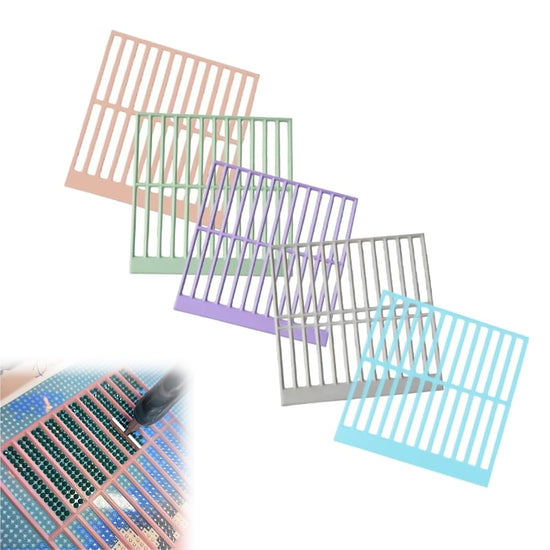 Ruler for Diamond Art, Ruler Diamond Dot Drill Alignment Tool，DIY Diamonds Painting Tools for Full Drill or Partial Kits (5*pcs)
