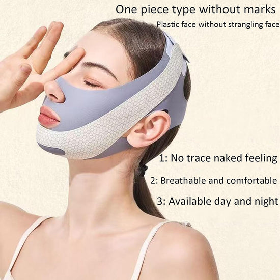 V Line Lifting Mask Chin Strap For Sleeping Reusable，Face Lift Tape Face Slimmer For Women，Jaw Trainer（Pink. Black. Blue）Variety Of Options.(Pink,2PCS)