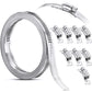 Hoses Clamps, Clamps Worm, Worm Clamps Stainless Steel, Large Hose Clamp Worm Drive Hose Clamps Adjustable Pipe Hose Clamp for Intercooler, Pipe, Plumbing, Tube and Fuel Line (9 Pieces,11.5 Feet)