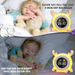 Alarm Clock, 8 Colors Adjustable Alarm Clock for Bedroom with 6 White Noises and 6 Ringtones, Cute Rechargeable Cartoon Sunrise Alarm Clock with LED Display for All Ages (A)