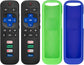 (Pack of 4) 2 Pack Replaced Remote Control only for Roku TV, 2 Pack Remote Control Cover for Roku Remote