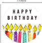 Happy Birthday Stickers, Round Happy Birthday Stickers,Waterproof Self Adhesive Stickers Happy Birthday with 500 pcs Round Label Rolls (1.5" Round - 500 Labels Per Roll) for Kids Party Decoration