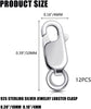 925 Sterling Silver Lobster Claw Clasp 12pcs with Closed Jump Rings, Small Connector with Jump Ring for Necklaces Jewelry Bracelet Making Supplies Lobster Claw Clasp (0.39 x 0.16 inch)