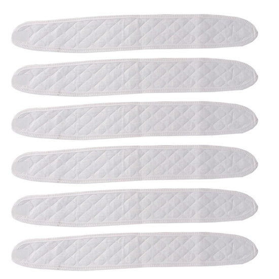 6pcs Cotton Baby Belly Band Infant Umbilical Cord Soft Newborn Navel Belt (White)