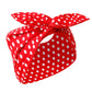 Red and White Polka Dot Bandana Headband Vintage Wire Hairband with Bow Wide Headbands Retro 50s Hair Accessories for Women Girls