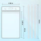 100 Pack Clear Plastic Luggage Bag Tag Holder Badge Label Tag Holder with 100 Pack Luggage Loops Straps for Office Business Travel Supplies
